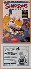 Simpsons Comics 1, signed by Matt Groening & 3 others, near mint, incl. poster. picture