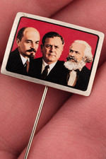 🔴LENIN - TITO - KARL MARX - Marxists Communist Communism - old pin badge🔴 picture