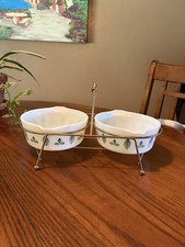 PYREX RARE Promo Cinderella #472, Twin Servers set w/ carrier 1959  picture
