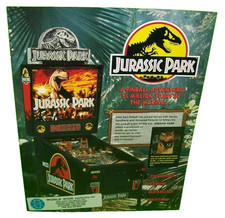 Jurassic Park Pinball Flyer Original 1993 Dinosaur  Vintage Art picture