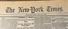 The New York Times Newspaper Sunday, March 5, 1865 picture