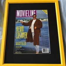 Kevin Costner signed 1991 Movieline cover framed JSA Bull Durham Field of Dreams picture