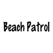 Beach Patrol Decal Sticker Black Die Cut Vinyl picture