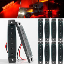 Red LED Trailer Marker Lights 10 Pack 12V 3.8