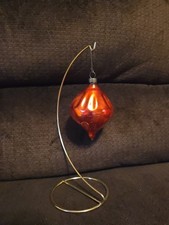 Vintage Red Heim Teardrop Glass Christmas Ornament 5