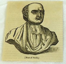 1832 small magazine engraving ~ BUST OF SWIFT, Jonathan ~ Ireland picture
