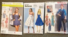Simplicity Vintage Women's Dress Patterns Lot 3 8139 B5882 8477 L- XL Uncut picture