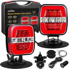 Wireless Trailer Light Kit, Portable Magnetic LED Tow Lamp, Stop Brake Turn Reve picture