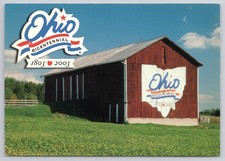 Ohio Bicentennial Barn Logo Statehood 1803 2003 Postcard picture