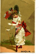 Lady Art-Saxolin Chalcedony Soap-Chicago-Illinois-Vintage Advertising Trade Card picture