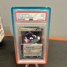 2003 Pokémon EX Ruby & Sapphire Sneasel ex Holo #103 PSA 9 Cert 47380002 picture