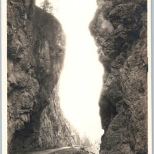 c1930s Radium Hot Springs BC Sinclair Canyon RPPC Byron Harmon Road Iron Gates picture