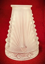 Antique Charles Schneider Art Deco  Glass Shade 2.25 In. Fitter picture