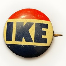 1952 Dwight D. Eisenhower IKE PRESIDENT campaign pin pinback button mamie UNION picture