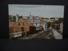 1912 MACKINAW ISLAND MI POSTCARD ASTOR STREET, OLD FORT, OLDEST HOUSE @WOW@ picture
