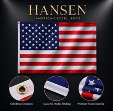 Hansen 3x5 Ft American Flags Bulk Polyester with Grommets picture