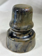 Vintage Brown Glazed Porcelain Ceramic Electrical Insulator Telephone Pole picture