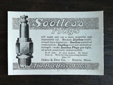 Vintage 1917 Sootless Plugs The Big Brass Plug Oakes & Dow Co. Original Ad 222 picture
