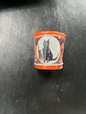 Vintage 1999 Yankee Candle Trick Or Treat Votive Black Cat Halloween NOS 1.75 Oz picture