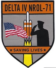 DELTA IV NROL-71 MISSION PATCH - SAVING LIVES AND SUPPORTING THE TROOPS   RJG picture