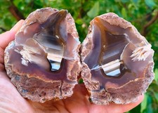 Mirror Polished Pink Waterline Thunderegg Agate Pair picture