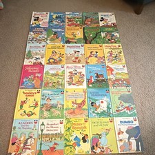 Large Lot 30 Vintage Disney Wonderful World Reading Hardcover Childrens Books picture