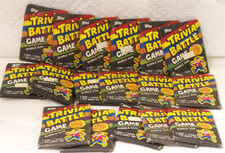 1984 TOPPS TRIVIA BATTLE GAME BUBBLE GUM CARD PACKS  SEALED  17 PACKS picture