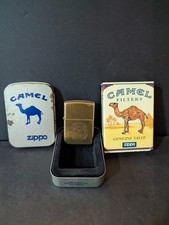 ZIPPO 1997 CAMEL GENUINE TASTE ANTIQUE BRASS LIGHTER 201FB picture