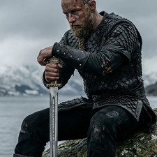 Hand Forged Custom King Ragnar Lothbrok Viking Sword, Stainless Steel Replica picture