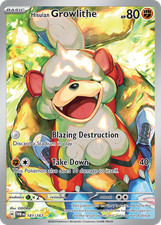 Pokemon Hisuian Growlithe 181/167 Holo Illustration Rare Twilight Masquerade NM picture
