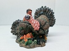Vintage K's Collection Two Turkeys Figurine Resin Figurine Thanksgiving holiday picture