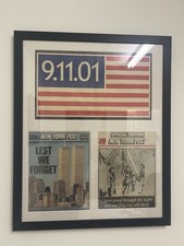 One of a Kind Framed New York Post Special Edition 9/11/01 Newspaper Covers Set  picture