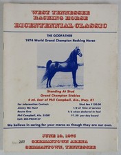 West Tennessee Racking Horse Program 1975 Germantown TN MZ5 picture