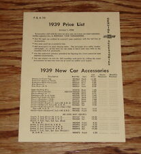 1939 Chevrolet Car & Truck Accessory Listing & Prices 39 Chevy picture