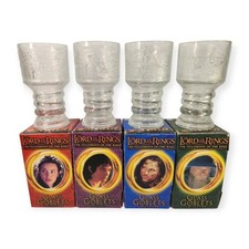 Set of 4 Vintage 2001 The Lord of The Rings Burger King Glass Goblets picture