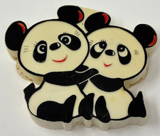 Vintage Windsor Industries 2 Pandas Hugging 1972 AM Transistor Radio picture