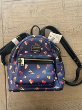 NWT Rare Loungefly Disney Parks Snacks Ice Cream Blue Mini Backpack Bag Mickey picture