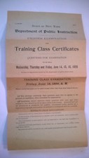 ANTIQUE STATE OF NEW YORK,DEPARTMENT OF PUBLIC INSTRUCTIONS UNIFORM EXAMINA 1899 picture