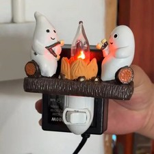 Halloween Decorations, Ghost Campfire Flickering Nightlight, 3D Sculpture 1 Pack picture