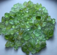 321 Ct Finest Natural Green Peridot Rough Lot Facet Grade Africa picture