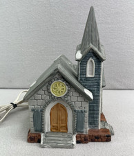 VTG St Christopher's Chapel Lighted Christmas Village Church Tested Works picture