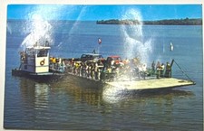 Nauvo, Illinois Mississippi River Ferry Vintage LDS Postcard Unposted picture