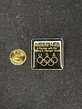 Vintage 1984 Minute Maid U.S. Olympic Team Sponsor USA Olympics Pin picture