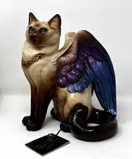 Windstone Editions 703-S Siamese Large Winged Flap Cat Pena NOS w Box Tag picture