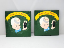 Lot 2 Coca Cola Spirit Of The Forties Ceramic Wall Plaque Decor Preowned Vintage picture