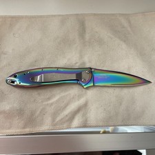 Beautiful new ,One Of A Kind Crush Rainbow Kershaw Knife, Very Very Rare ￼ picture