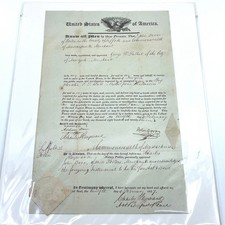 1827 Legal Contract Power of Attorney George W. Talbot NY Boston MA TH9 picture