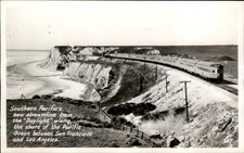 CA Southern Pacific Daylight Train c1930s-40s Real Photo Vintage Postcard picture