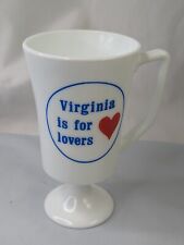 Virginia is For Lovers Milk Glass Cup Pedestal picture