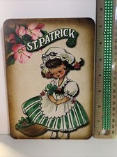 St. Patrick’s Day Decor VINTAGE STYLE Die Cut Cardboard 5 X 7” picture